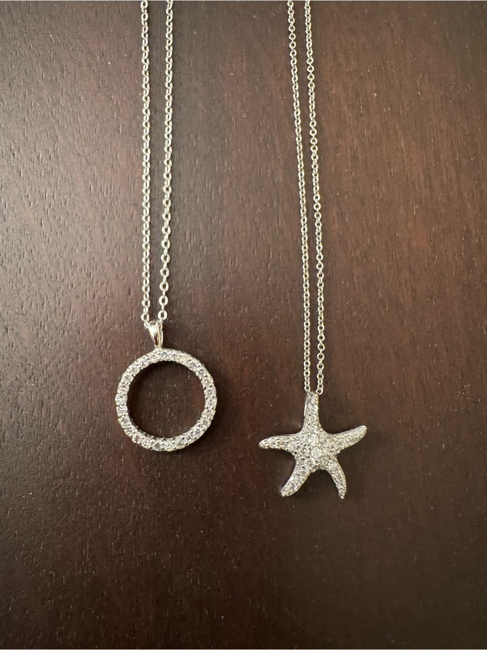 Silver-Tone Crystal Pendant Necklaces – Set of 2
-Women's Jewelry